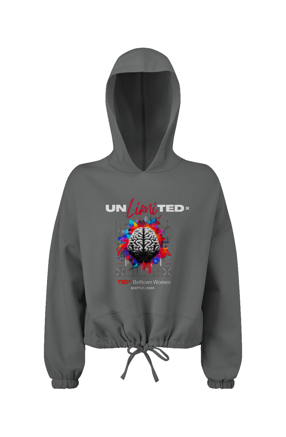 UnlimiTED: Ladies' Cropped Oversize Hooded Sweatsh