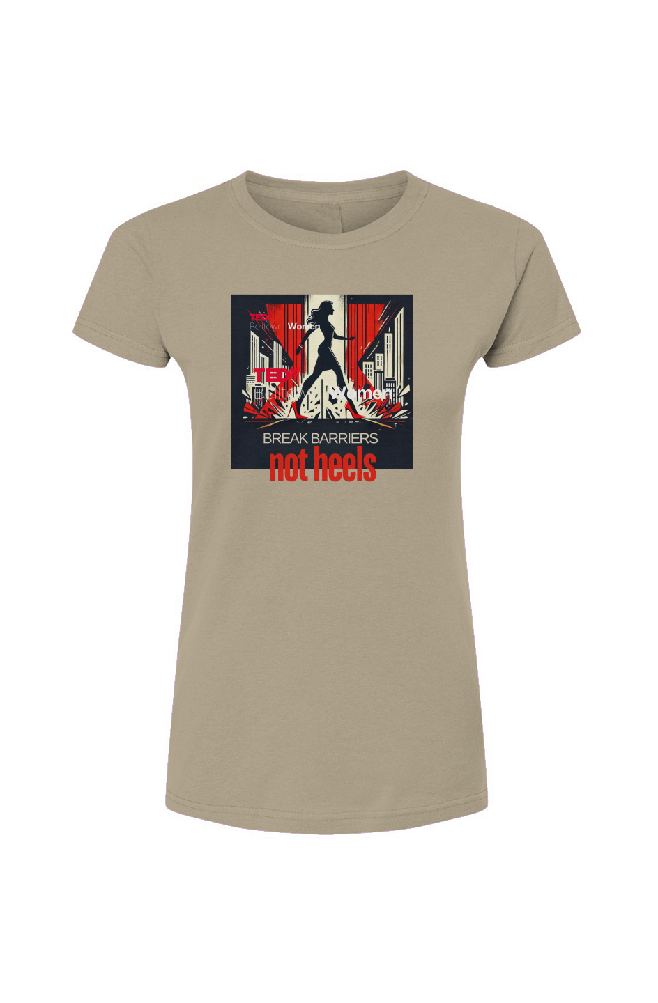 Break Barriers Not Heels: Tultex Womens Fine Jersey T-Shirt