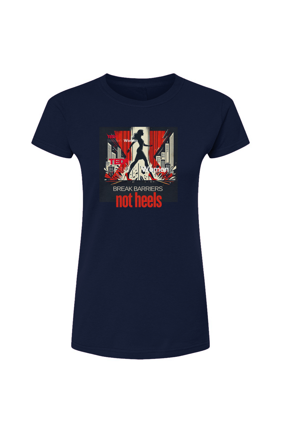 Break Barriers Not Heels: Tultex Womens Fine Jersey T-Shirt