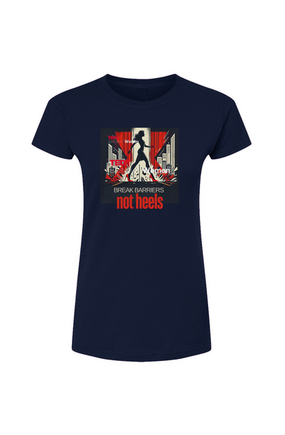 Break Barriers Not Heels: Tultex Womens Fine Jersey T-Shirt