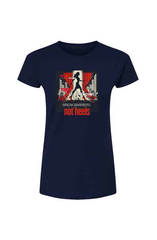 Break Barriers Not Heels: Tultex Womens Fine Jersey T-Shirt