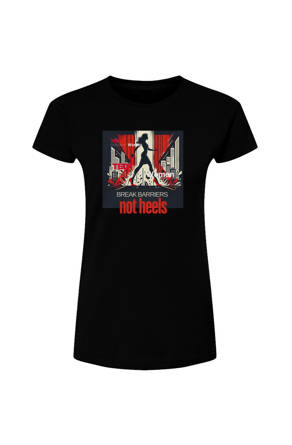 Break Barriers Not Heels: Tultex Womens Fine Jersey T-Shirt