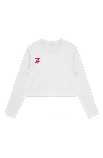 I Heart TEDx: Wo's Crop L/S Tee
